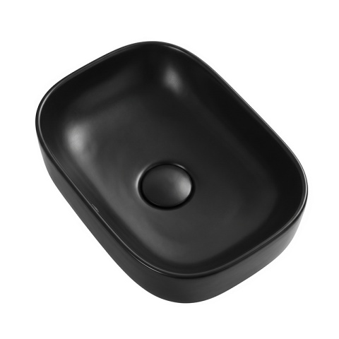 UMYWALKA NABLATOWA CERAMICZNA PROSTOKĄTNA MILO-MTB-370 CZARNY MAT 37x25 CM