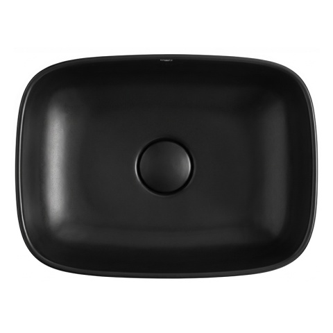 UMYWALKA NABLATOWA CERAMICZNA PROSTOKĄTNA MILO-MTB-370 CZARNY MAT 37x25 CM