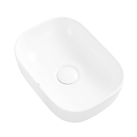 UMYWALKA NABLATOWA CERAMICZNA PROSTOKĄTNA MILO-WH-370 BIAŁY POŁYSK 37x25 CM