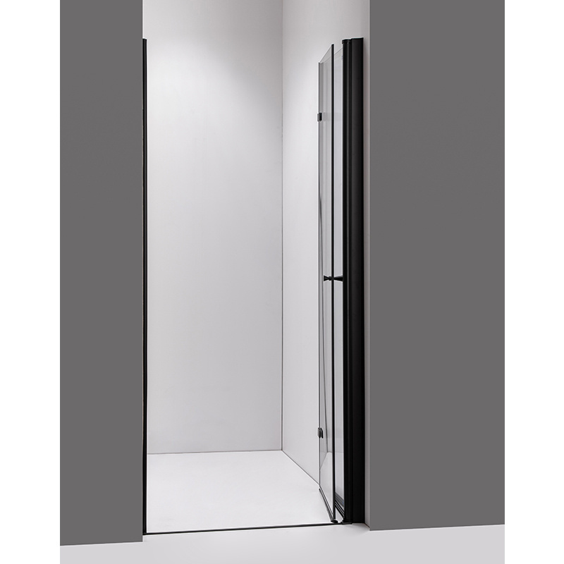 Drzwi prysznicowe łamane SH01A Czarna Black 80