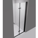 Drzwi prysznicowe składane łamane SH01B Czarne 90cm