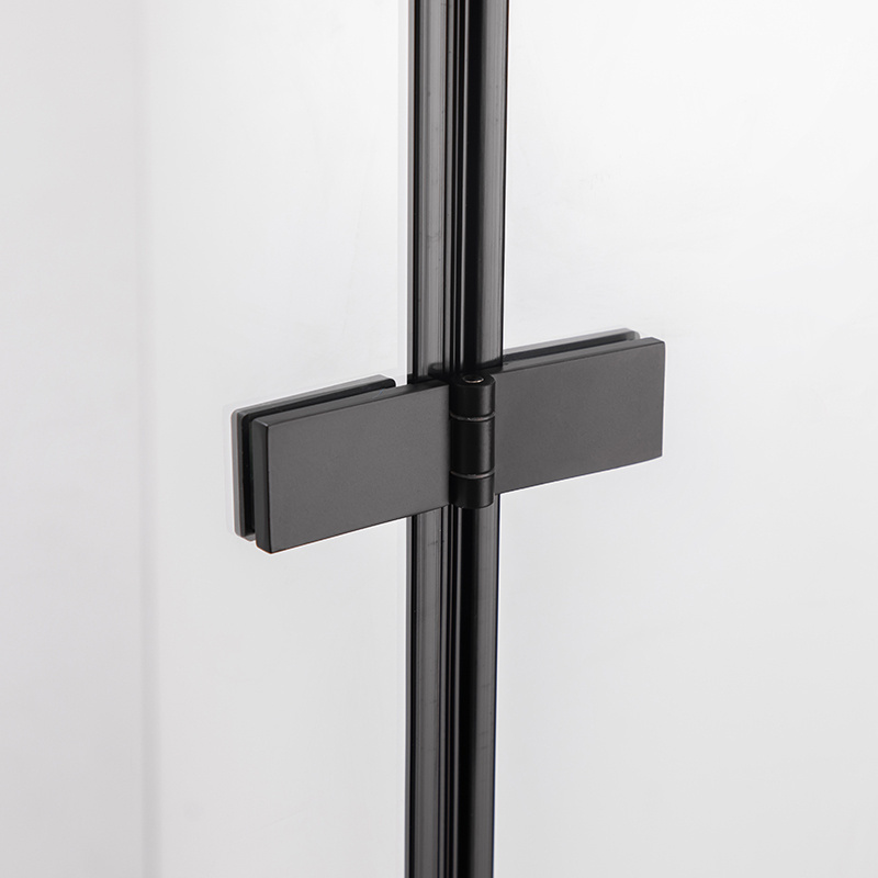 Drzwi prysznicowe łamane SH01C Czarna Black 100