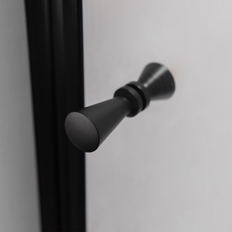 Drzwi prysznicowe łamane SH01D Czarna Black 110