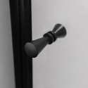 Drzwi prysznicowe łamane SH01E Czarne Black 120