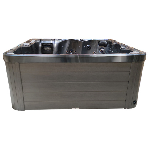 JACUZZI OGRODOWE WANNA SPA742 CZARNA FALA OCEANU OBUDOWA SZARA 190x190 CM