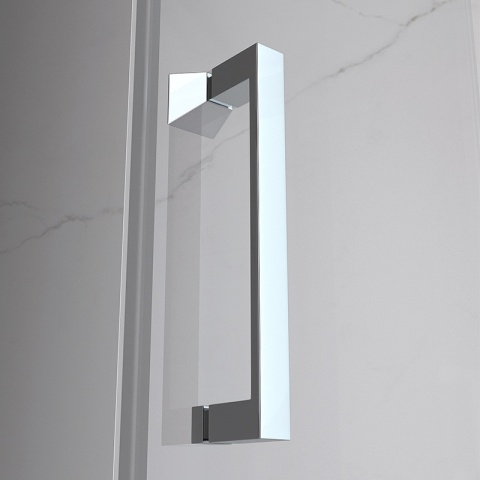 KABINA PRYSZNICOWA PROSTOKĄTNA Z BRODZIKIEM KZ103A/SXL03C CHROM/CZARNY 100x80 CM