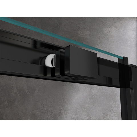 KABINA PRYSZNICOWA PROSTOKĄTNA Z BRODZIKIEM KZ104C/SXL04C CZARNA/CZARNY 120x90 CM