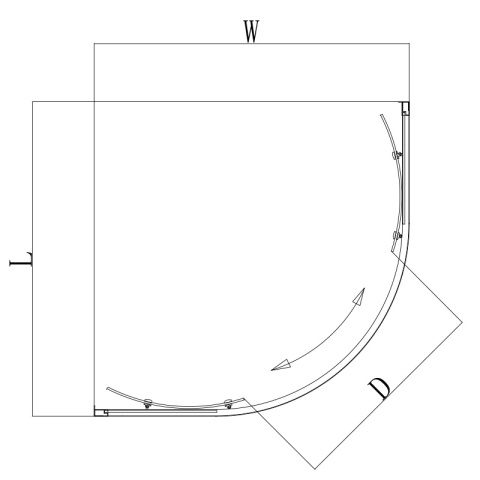 KABINA PRYSZNICOWA PÓŁOKRĄGŁA Z BRODZIKIEM KZ101B/ST01B CHROM/BIAŁY 90x90 CM