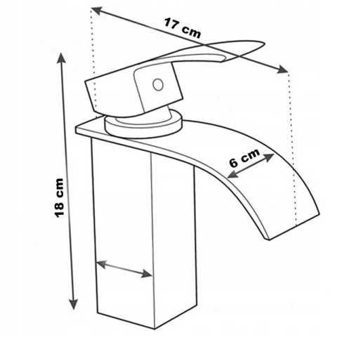 BATERIA UMYWALKOWA ŁAZIENKOWA F517B CZARNA