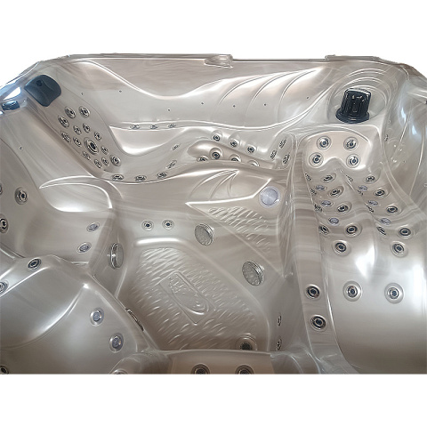 JACUZZI OGRODOWE WANNA SPA702 CAPPUCCINO OBUDOWA SZARA 230x230 CM