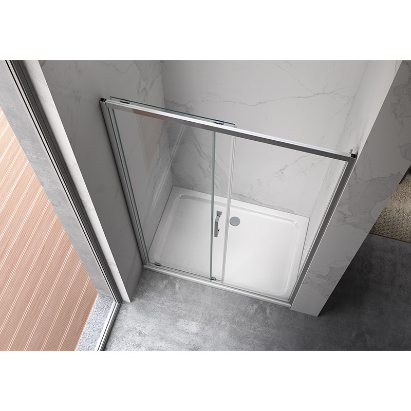 Drzwi Prysznicowe Przesuwne KZ14C chrom 115-120cm SZKŁO 6MM ścianka