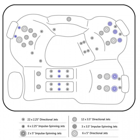 JACUZZI OGRODOWE WANNA SPA565 BIAŁA PERŁA OBUDOWA KAWA 170x210 CM