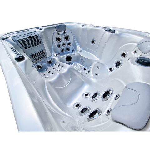 JACUZZI OGRODOWE WANNA SPA565 BIAŁA PERŁA OBUDOWA KAWA 170x210 CM