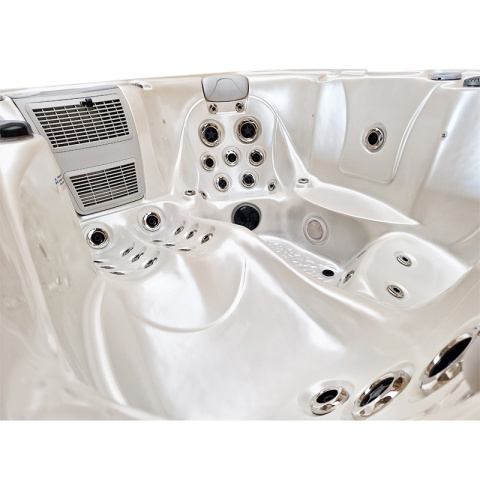 JACUZZI OGRODOWE WANNA SPA565 BIAŁA PERŁA OBUDOWA KAWA 170x210 CM