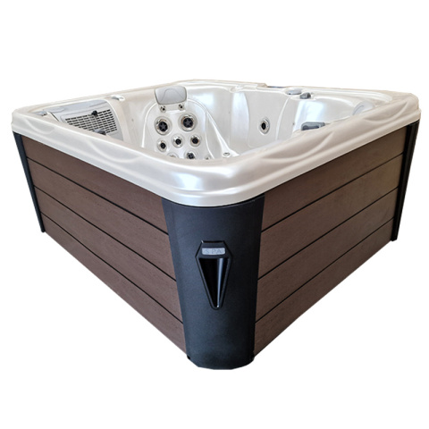 JACUZZI OGRODOWE WANNA SPA565 BIAŁA PERŁA OBUDOWA KAWA 170x210 CM