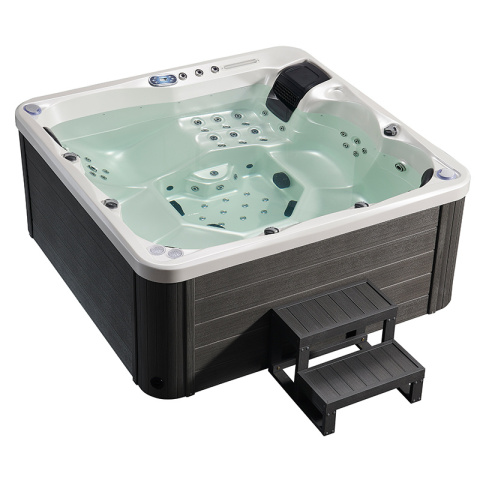 JACUZZI OGRODOWE WANNA SPA742 CAPPUCCINO OBUDOWA SZARA 190x190 CM