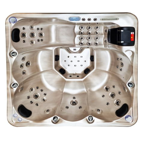 JACUZZI OGRODOWE WANNA SPA742 CAPPUCCINO OBUDOWA SZARA 190x190 CM