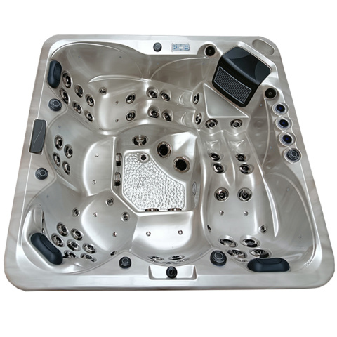 JACUZZI OGRODOWE WANNA SPA345 CAPPUCCINO OBUDOWA SZARA 220x220 CM