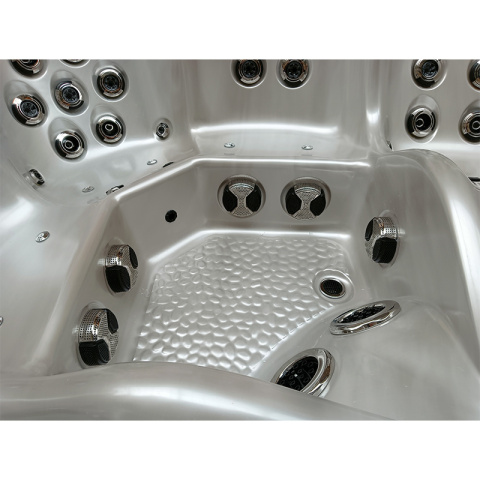 JACUZZI OGRODOWE WANNA SPA345 CAPPUCCINO OBUDOWA SZARA 220x220 CM