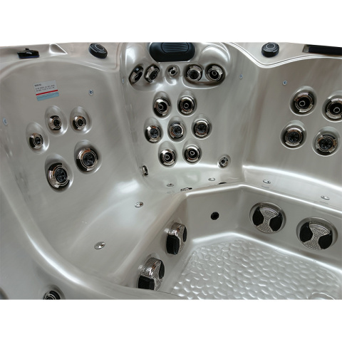 JACUZZI OGRODOWE WANNA SPA345 CAPPUCCINO OBUDOWA SZARA 220x220 CM