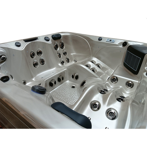 JACUZZI OGRODOWE WANNA SPA345 CAPPUCCINO OBUDOWA SZARA 220x220 CM