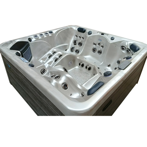 JACUZZI OGRODOWE WANNA SPA345 CAPPUCCINO OBUDOWA SZARA 220x220 CM