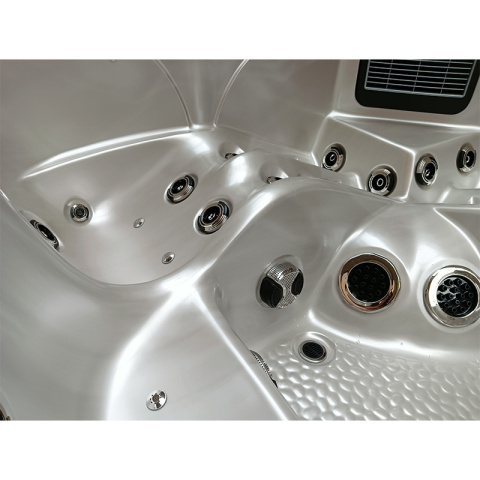 JACUZZI OGRODOWE WANNA SPA345 CAPPUCCINO OBUDOWA SZARA 220x220 CM