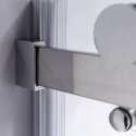 Drzwi Prysznicowe Przesuwne z brodzikiem SH03B Chrom 95-100cm szkło 8mm+SXL02C biały