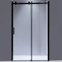 Drzwi Prysznicowe Przesuwne z brodzikiem SH03B Czarne 95-100cm szkło 8mm+SXL03C Czarne