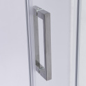 Drzwi Prysznicowe Przesuwne z brodzikiem SH03C Chrom 105-110cm szkło 8mm+ST05D biały