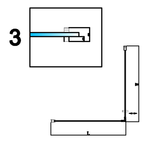 KABINA PRYSZNICOWA KWADRATOWA Z BRODZIKIEM BS13A/SXL02A CZARNA/BIAŁY 80x80 CM