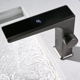 Bateria łazienkowa umywalkowa F11G GREY-BLACK LCD
