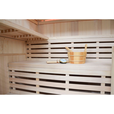 SAUNA FIŃSKA WYSOKOTEMPERATUROWA Z PIECEM OSLO5/HARVIA 6KW 4-5 OSOBOWA 180x160 CM