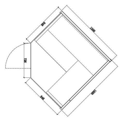 SAUNA FIŃSKA WYSOKOTEMPERATUROWA Z PIECEM OSLO4/HARVIA 6KW 4-5 OSOBOWA 150x150 CM