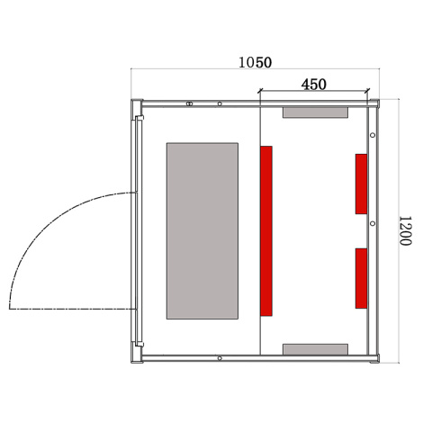 SAUNA SUCHA INFRARED NISKOTEMPERATUROWA ALTA2 2-3 OSOBOWA 120x105 CM