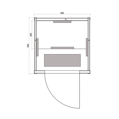 SAUNA SUCHA INFRARED NISKOTEMPERATUROWA LAHTI1 1-2 OSOBOWA 105x90 CM