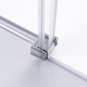 Drzwi Prysznicowe Przesuwne z brodzikiem SH03D Chrom 115-120cm szkło 8mm+ST06C Biały