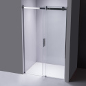 Drzwi prysznicowe przesuwne 115-120 SH03D Chrom + Brodzik 120x80 ST03C Biały