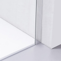 Drzwi Prysznicowe Przesuwne z brodzikiem SH03D Chrom 115-120cm szkło 8mm+ST03C Biały