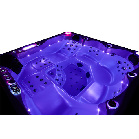 JACUZZI OGRODOWE WANNA SPA741 CAPPUCINO OBUDOWA KAWA 200x200 CM