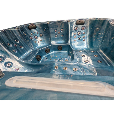 JACUZZI OGRODOWE WANNA SPA741 NIEBIESKA FALA OCEANU OBUDOWA SZARA 200x200 CM