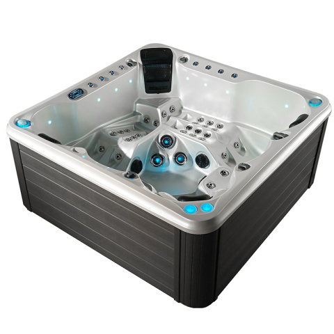 JACUZZI OGRODOWE WANNA SPA745 NIEBIESKA FALA OBUDOWA KAWA 200x200 CM