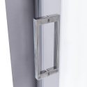 Drzwi Prysznicowe Przesuwne z brodzikiem SH03D Chrom 115-120cm szkło 8mm+SXL04C Biały