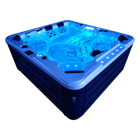 JACUZZI OGRODOWE WANNA SPA102 BIAŁA PERŁA OBUDOWA SZARA 210x160 CM