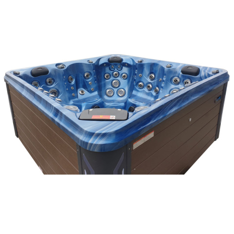 JACUZZI OGRODOWE WANNA SPA745 NIEBIESKA FALA OBUDOWA ANTRACYT 200x200 CM