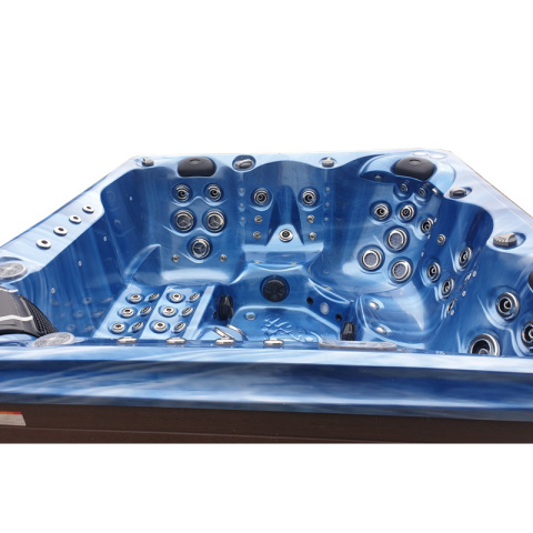 JACUZZI OGRODOWE WANNA SPA745 NIEBIESKA FALA OBUDOWA KAWA 200x200 CM