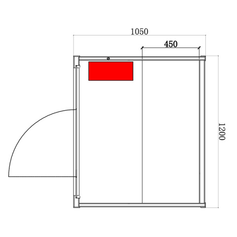 SAUNA FIŃSKA WYSOKOTEMPERATUROWA Z PIECEM OSLO1/HARVIA 3,5KW 1-2 OSOBOWA 120x105 CM