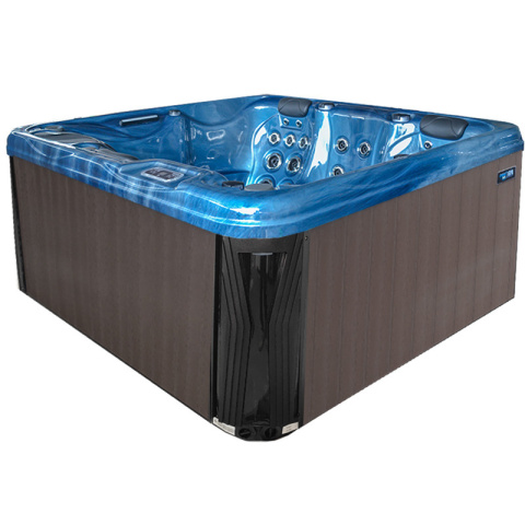 JACUZZI OGRODOWE WANNA SPA566 NIEBIESKA FALA OCEANU OBUDOWA KAWA 200x200 CM