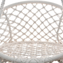 Fotel wiszący LEA huśtawka bocianie gniazdo fotel brazylijski biały ecru + poduszka