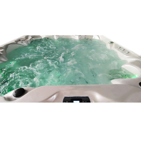 JACUZZI OGRODOWE WANNA SPA560 BIAŁA PERŁA OBUDOWA ANTRACYT 220x220 CM